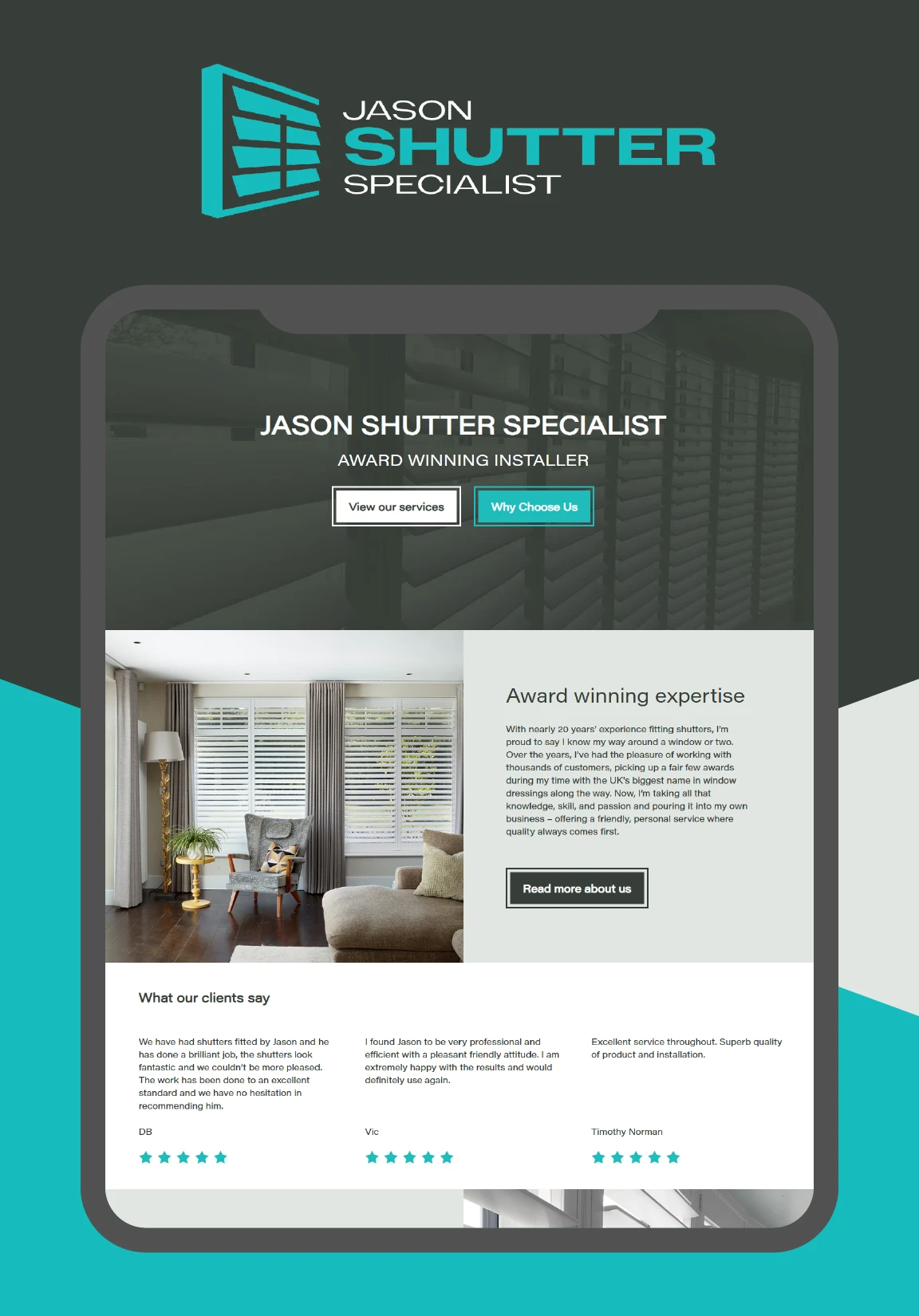 A project for Jason Shutter Specialist